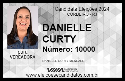 Candidato DANIELLE CURTY 2024 - CORDEIRO - Eleições