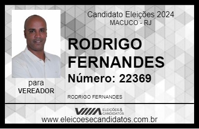 Candidato RODRIGO FERNANDES 2024 - MACUCO - Eleições