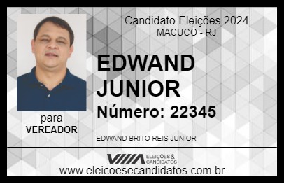 Candidato ENG. EDWAND JUNIOR 2024 - MACUCO - Eleições