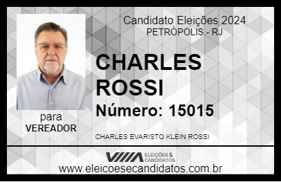 Candidato CHARLES ROSSI 2024 - PETRÓPOLIS - Eleições