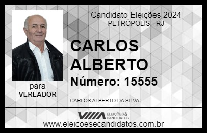 Candidato CARLOS ALBERTO 2024 - PETRÓPOLIS - Eleições