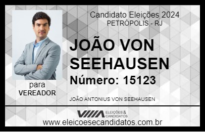 Candidato JOÃO VON SEEHAUSEN 2024 - PETRÓPOLIS - Eleições