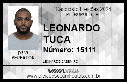 Candidato LEONARDO TUCA 2024 - PETRÓPOLIS - Eleições