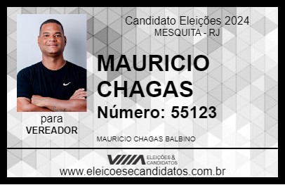 Candidato MAURICIO CHAGAS 2024 - MESQUITA - Eleições