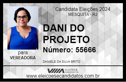 Candidato DANI DO PROJETO 2024 - MESQUITA - Eleições