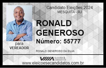 Candidato RONALD GENEROSO 2024 - MESQUITA - Eleições