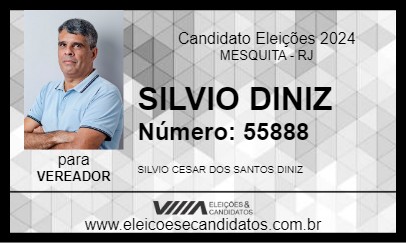 Candidato SILVIO DINIZ 2024 - MESQUITA - Eleições