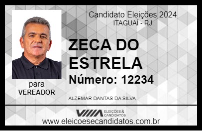 Candidato ZECA DO ESTRELA 2024 - ITAGUAÍ - Eleições