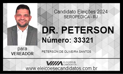 Candidato DR. PETERSON 2024 - SEROPÉDICA - Eleições