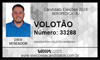 Candidato VOLOTÃO 2024 - SEROPÉDICA - Eleições