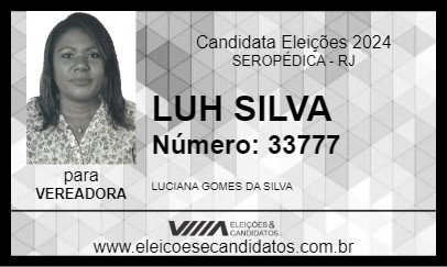 Candidato LUH SILVA 2024 - SEROPÉDICA - Eleições