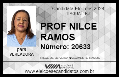 Candidato PROF NILCE RAMOS  2024 - ITAGUAÍ - Eleições