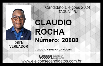 Candidato CLAUDIO ROCHA 2024 - ITAGUAÍ - Eleições