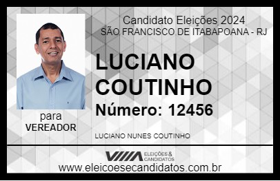 Candidato LUCIANO COUTINHO 2024 - SÃO FRANCISCO DE ITABAPOANA - Eleições