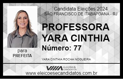 Candidato PROFESSORA YARA CINTHIA 2024 - SÃO FRANCISCO DE ITABAPOANA - Eleições