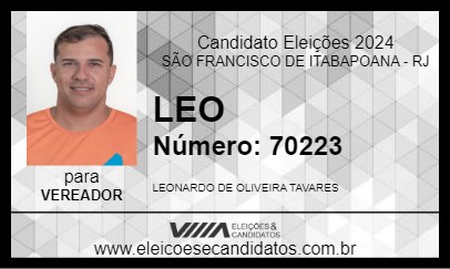 Candidato LEO 2024 - SÃO FRANCISCO DE ITABAPOANA - Eleições