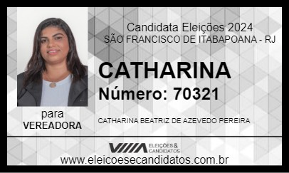 Candidato CATHARINA 2024 - SÃO FRANCISCO DE ITABAPOANA - Eleições