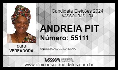 Candidato ANDREIA PIT 2024 - VASSOURAS - Eleições