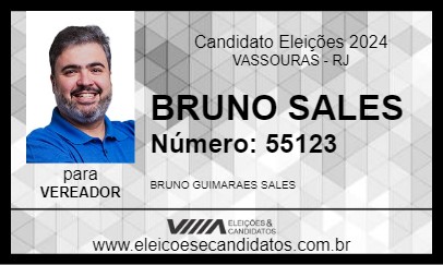 Candidato BRUNO SALES  2024 - VASSOURAS - Eleições