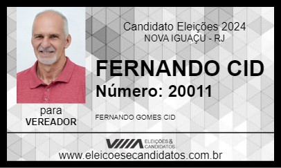 Candidato FERNANDO CID 2024 - NOVA IGUAÇU - Eleições