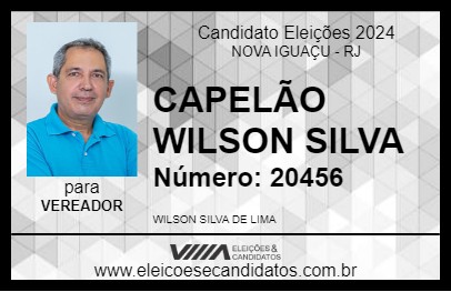 Candidato WILSON CAPELÃO 2024 - NOVA IGUAÇU - Eleições