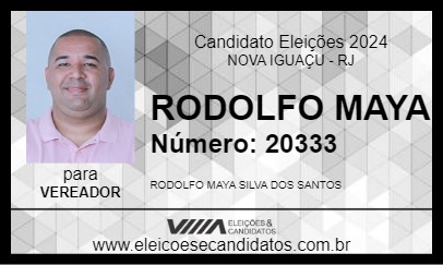 Candidato RODOLFO MAYA 2024 - NOVA IGUAÇU - Eleições