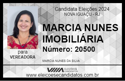 Candidato MARCIA NUNES IMOBILIÁRIA 2024 - NOVA IGUAÇU - Eleições