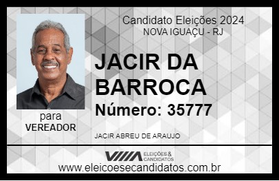 Candidato JACIR DA BARROCA 2024 - NOVA IGUAÇU - Eleições