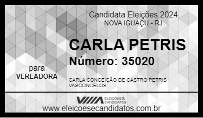 Candidato CARLA PETRIS 2024 - NOVA IGUAÇU - Eleições