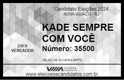 Candidato KADE SEMPRE COM VOCÊ 2024 - NOVA IGUAÇU - Eleições