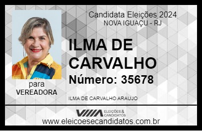 Candidato ILMA DE CARVALHO 2024 - NOVA IGUAÇU - Eleições