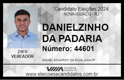 Candidato DANIELZINHO DA PADARIA 2024 - NOVA IGUAÇU - Eleições