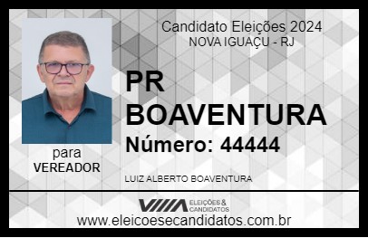 Candidato PR BOAVENTURA 2024 - NOVA IGUAÇU - Eleições