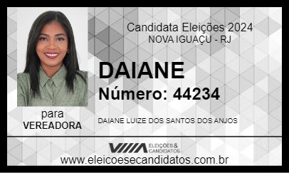 Candidato DAIANE 2024 - NOVA IGUAÇU - Eleições