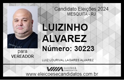 Candidato LUIZINHO ALVAREZ 2024 - MESQUITA - Eleições