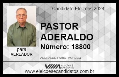 Candidato PASTOR ADERALDO 2024 - NOVA IGUAÇU - Eleições