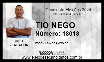 Candidato TIO NEGO 2024 - NOVA IGUAÇU - Eleições