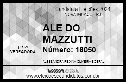 Candidato ALE DO MAZZUTTI 2024 - NOVA IGUAÇU - Eleições