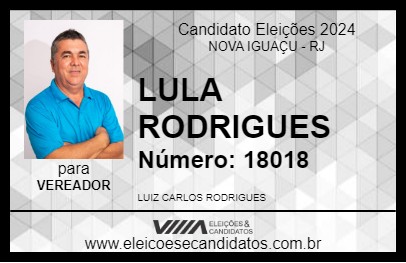 Candidato LULA RODRIGUES 2024 - NOVA IGUAÇU - Eleições