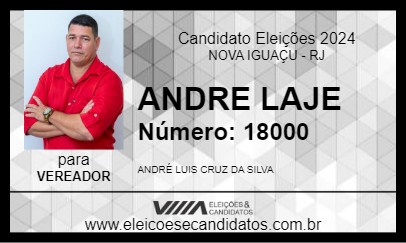 Candidato ANDRE LAJE 2024 - NOVA IGUAÇU - Eleições