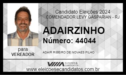 Candidato ADAIRZINHO 2024 - COMENDADOR LEVY GASPARIAN - Eleições