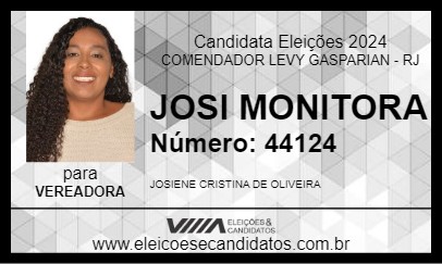 Candidato JOSI MONITORA 2024 - COMENDADOR LEVY GASPARIAN - Eleições