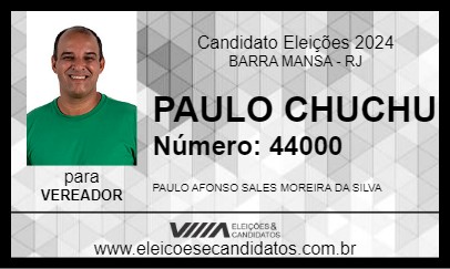 Candidato PAULO CHUCHU 2024 - BARRA MANSA - Eleições