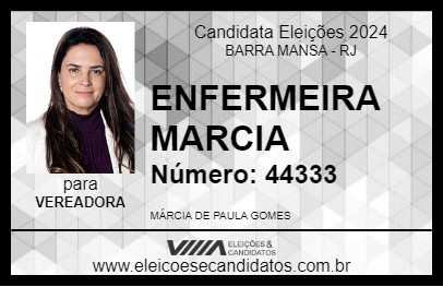 Candidato ENFERMEIRA MARCIA 2024 - BARRA MANSA - Eleições