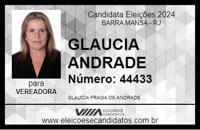 Candidato GLAUCIA ANDRADE 2024 - BARRA MANSA - Eleições