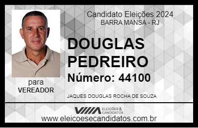 Candidato DOUGLAS PEDREIRO 2024 - BARRA MANSA - Eleições