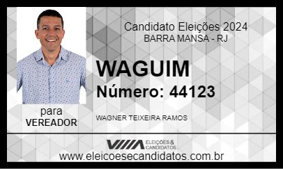 Candidato WAGUIM 2024 - BARRA MANSA - Eleições