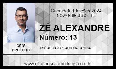 Candidato ZÉ ALEXANDRE 2024 - NOVA FRIBURGO - Eleições