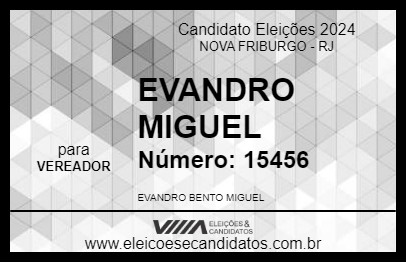 Candidato EVANDRO MIGUEL 2024 - NOVA FRIBURGO - Eleições