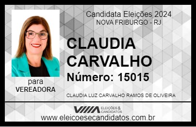 Candidato CLAUDIA CARVALHO 2024 - NOVA FRIBURGO - Eleições